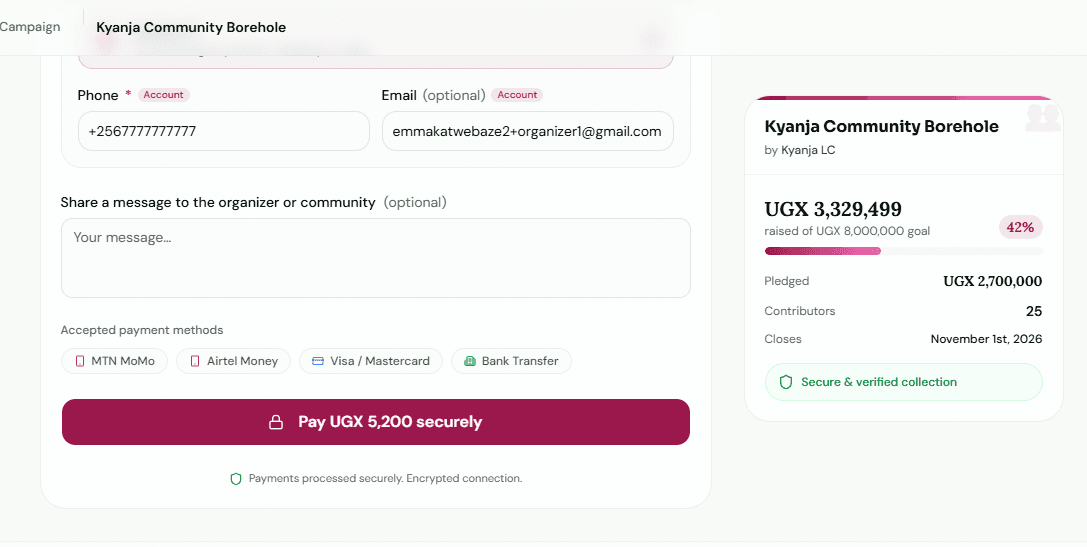 Checkout & Payments Screen Preview